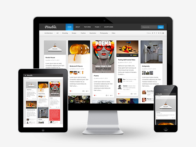 Pinable WordPress Theme