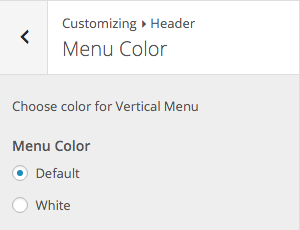 SiteBox Customizer Header Menu