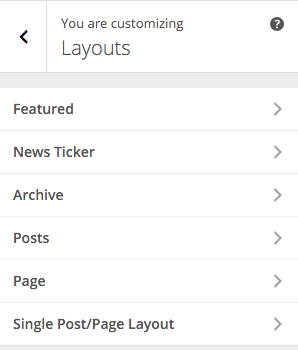 SiteBox Customizer Layouts