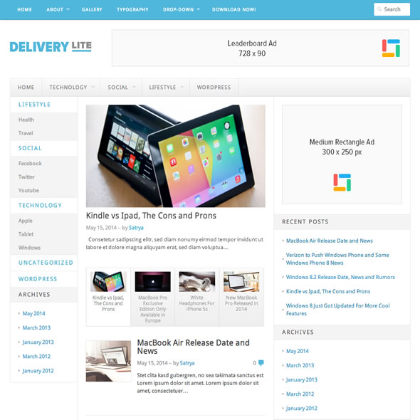 Delivery Lite theme