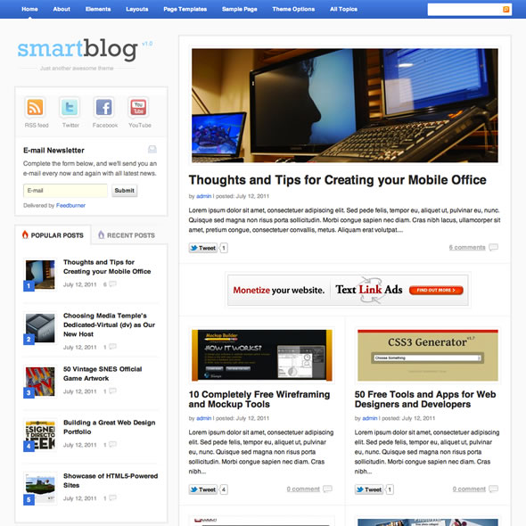 Smartblog theme