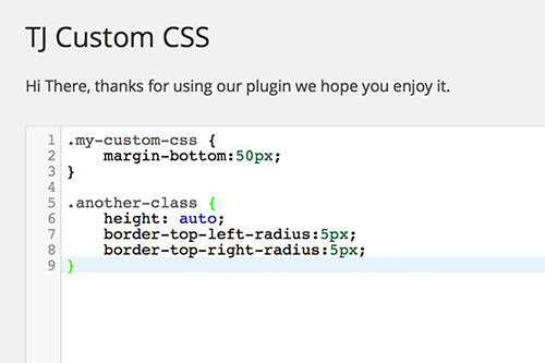 Custom CSS