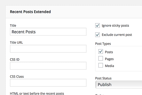 Recent Posts Extended