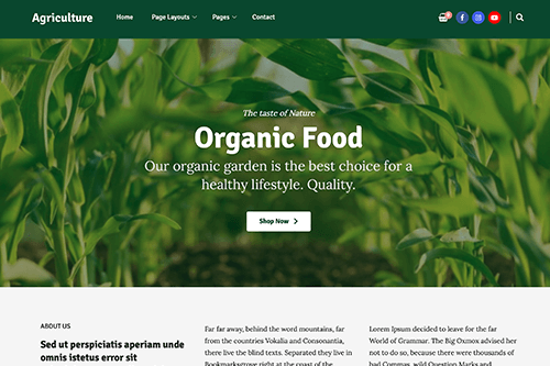 Agriculture WordPress Theme Screenshot