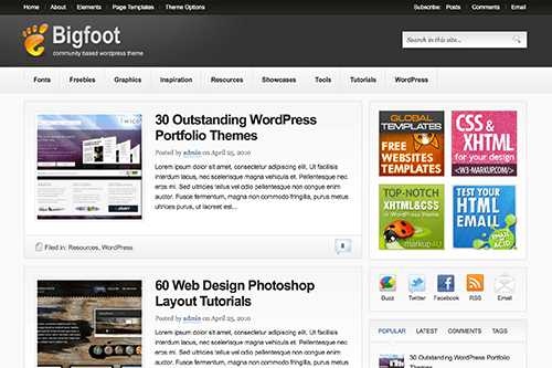 Bigfoot WordPress Theme