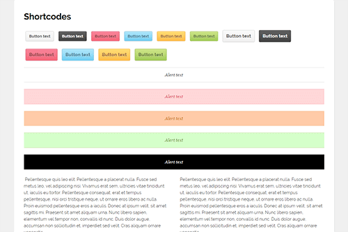 Library of Shortcodes