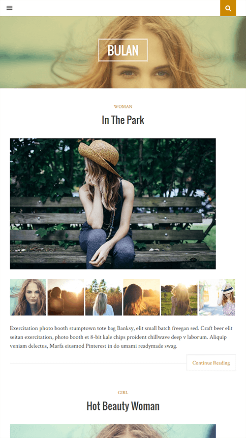 Bulan WordPress Theme Mobile Screenshot