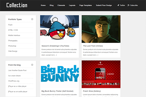 Collection WordPress theme