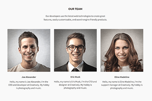Your Team & Testimonials