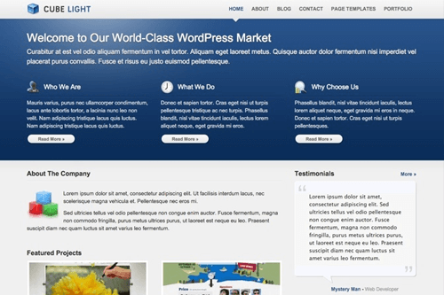 CubeLight WordPress Theme