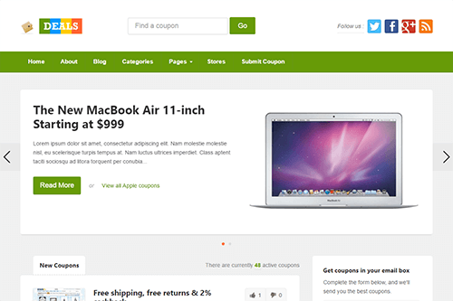 Deals WordPress theme