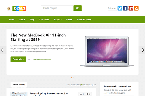 Deals WordPress Theme Screenshot