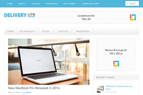 Delivery Lite WordPress theme