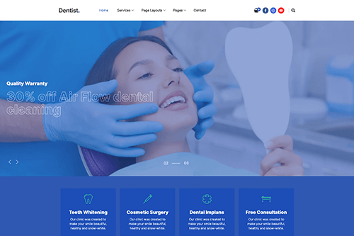 Free Dentist WordPress Theme