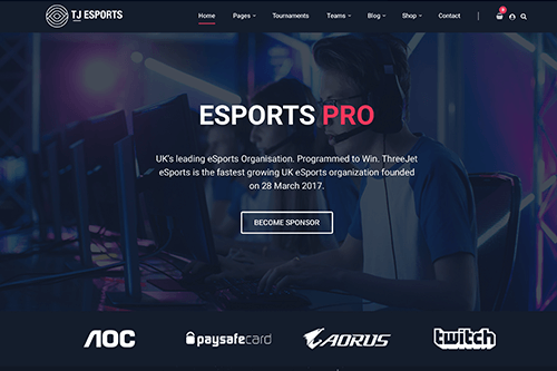 eSports Pro WordPress Theme Screenshot