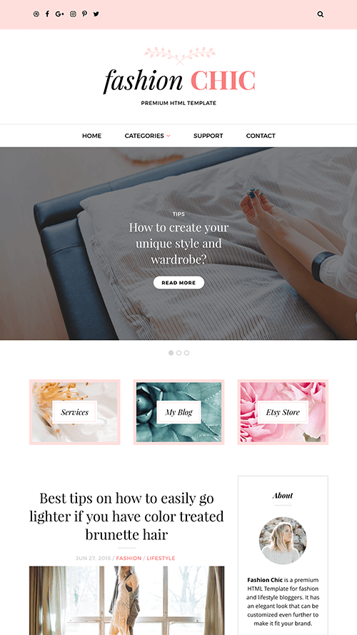 Fashion Chic WordPress Theme Mobile Screenshot