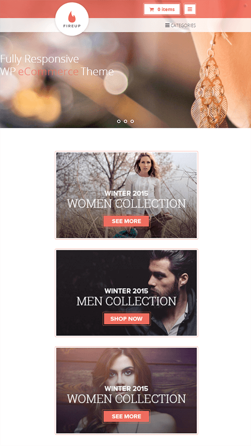 FireUp WordPress Theme Mobile Screenshot