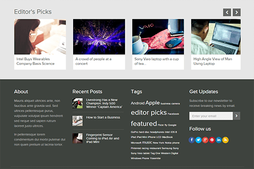 GoMedia WordPress Theme Tablet Screenshot