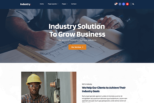 Free Industrial WordPress Theme