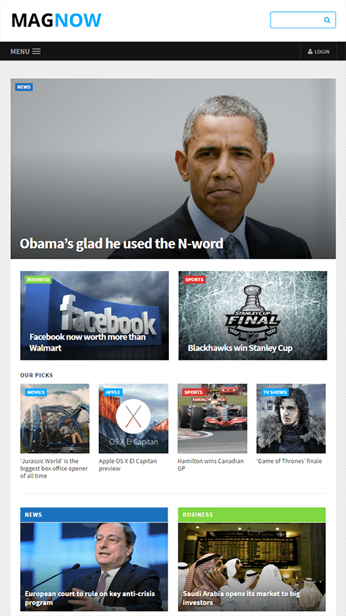 MagNow WordPress Theme Mobile Screenshot