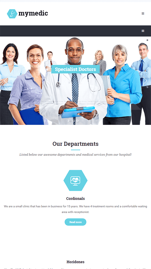 MyMedic WordPress Theme Mobile Screenshot