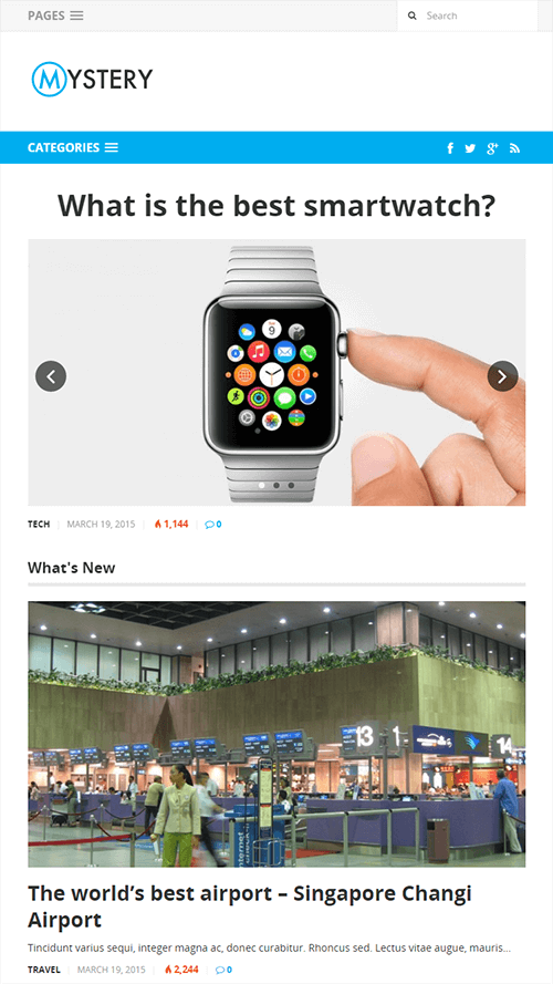Mystery WordPress Theme Mobile Screenshot