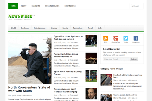 Newswire WordPress Theme