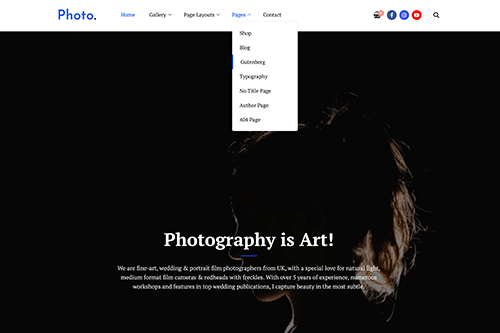 Photography WordPress Theme Screenshot