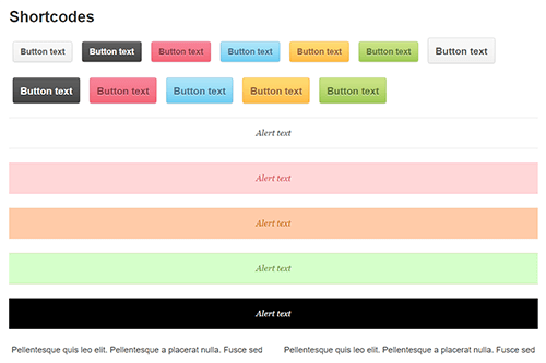 Library of Shortcodes