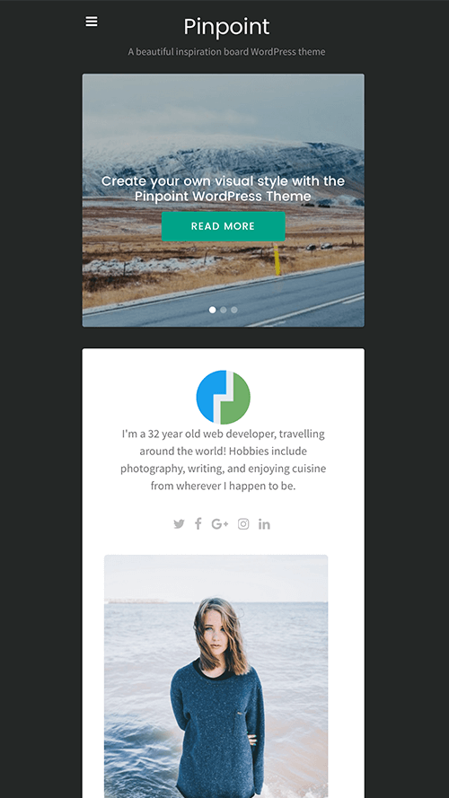 Pinpoint WordPress Theme Mobile Screenshot