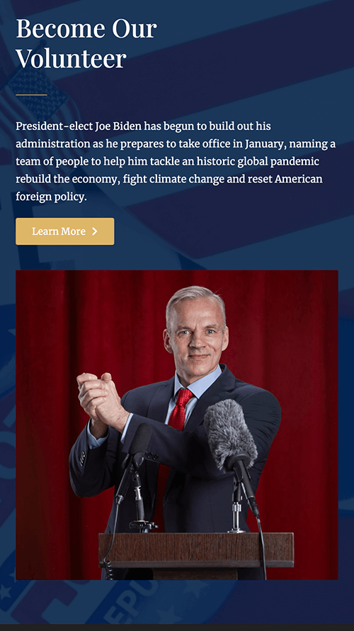Political WordPress Theme Mobile Screenshot