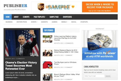 Publisher WordPress Theme