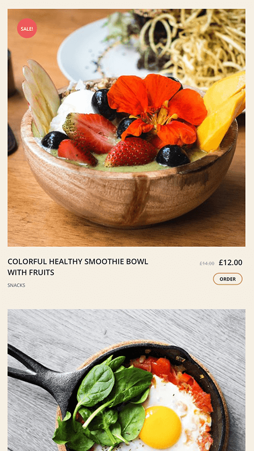 Restaurant Pro WordPress Theme Mobile Screenshot