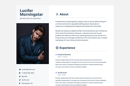 Resume WordPress Theme Screenshot