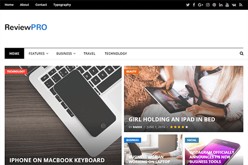 ReviewPro WordPress Theme Screenshot