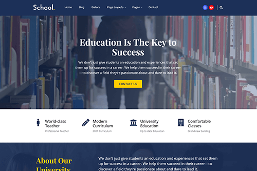 School WordPress Theme Screenshot