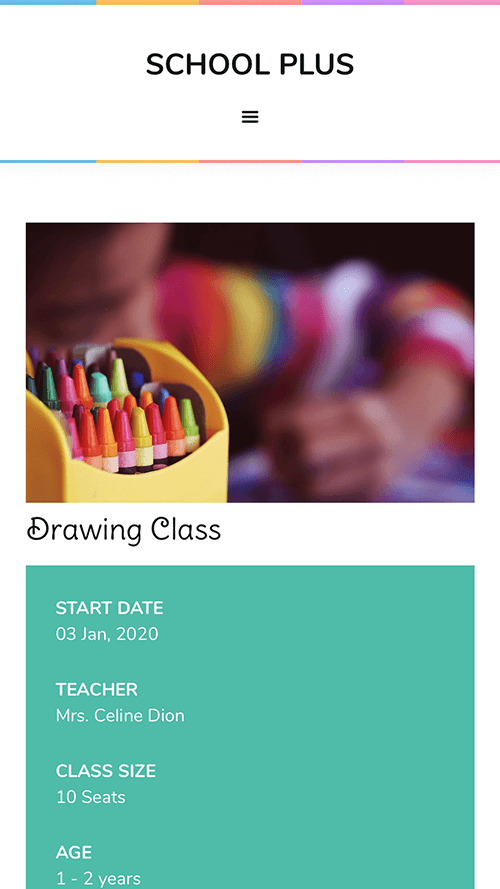 SchoolPlus WordPress Theme Mobile Screenshot