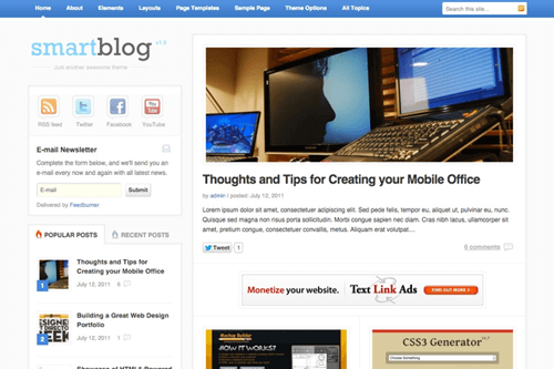 Smartblog WordPress Theme