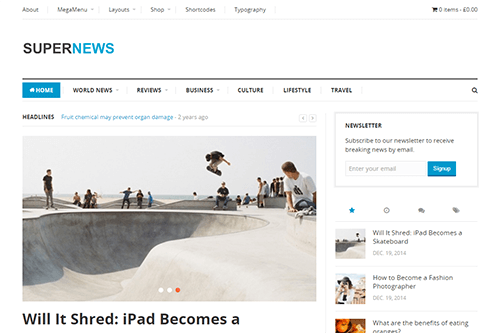 SuperNews WordPress Theme Screenshot