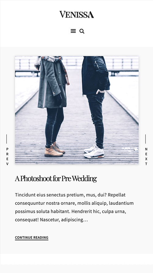 Venissa WordPress Theme Mobile Screenshot