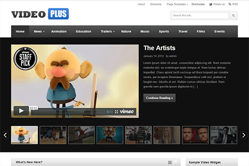 VideoPlus WordPress Theme Screenshot