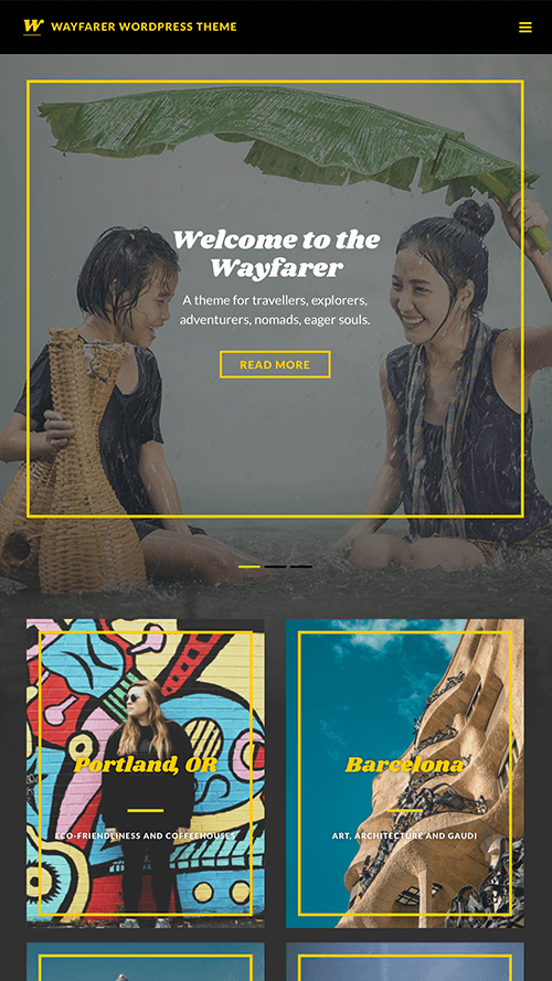 Wayfarer WordPress Theme Mobile Screenshot