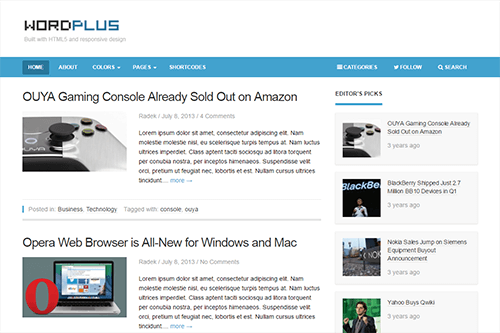 WordPlus WordPress theme
