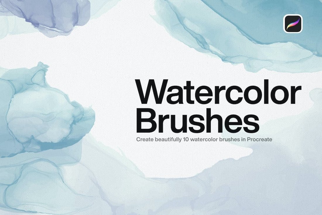 10 Watercolor Brushes for Procreate