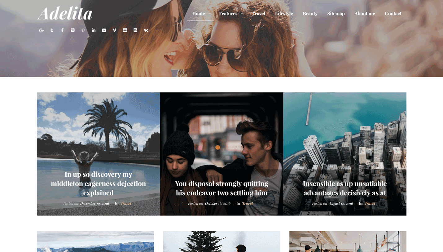 Catalina - Responsive Blogging Flickr WordPress Theme