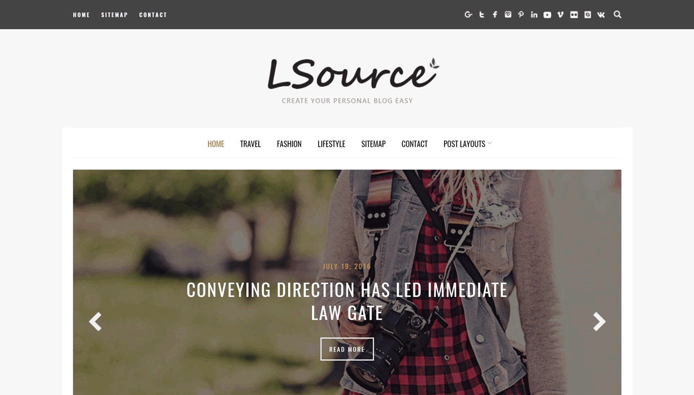 LSource - Responsive Blogging WordPress Theme