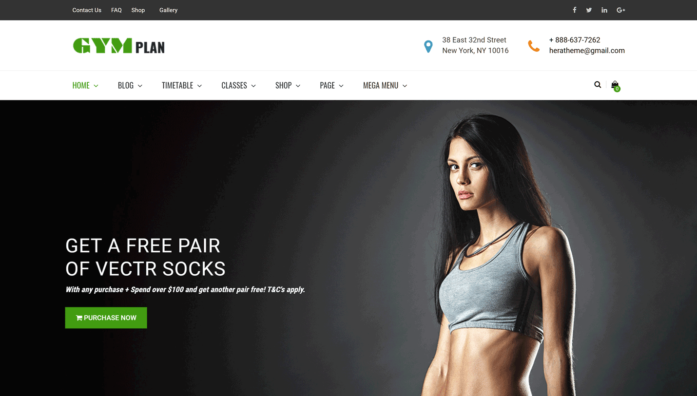 GymPlan - Gym and Fitness RTL WordPress Theme