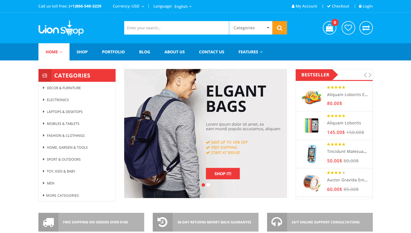 Lion - WooCommerce Price Comparison WordPress Theme