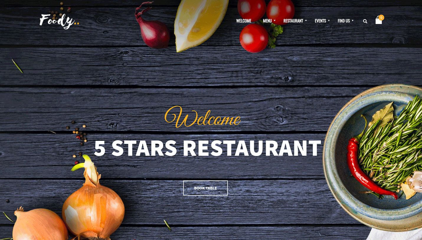 Foody - Luxury Restaurant WordPress Theme