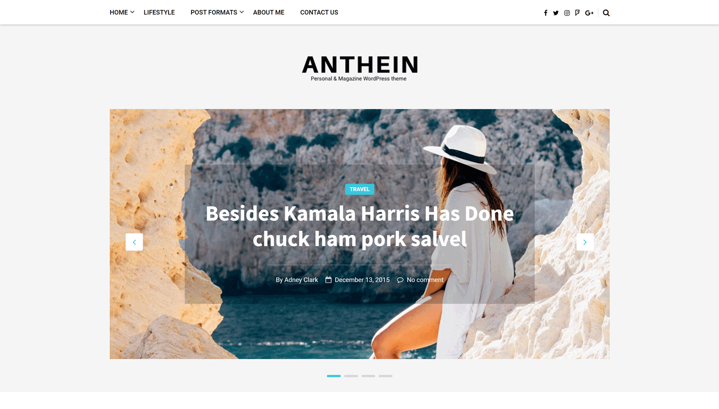 Anthein - Instagram WordPress Blog Theme